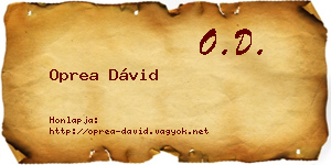 Oprea Dávid névjegykártya